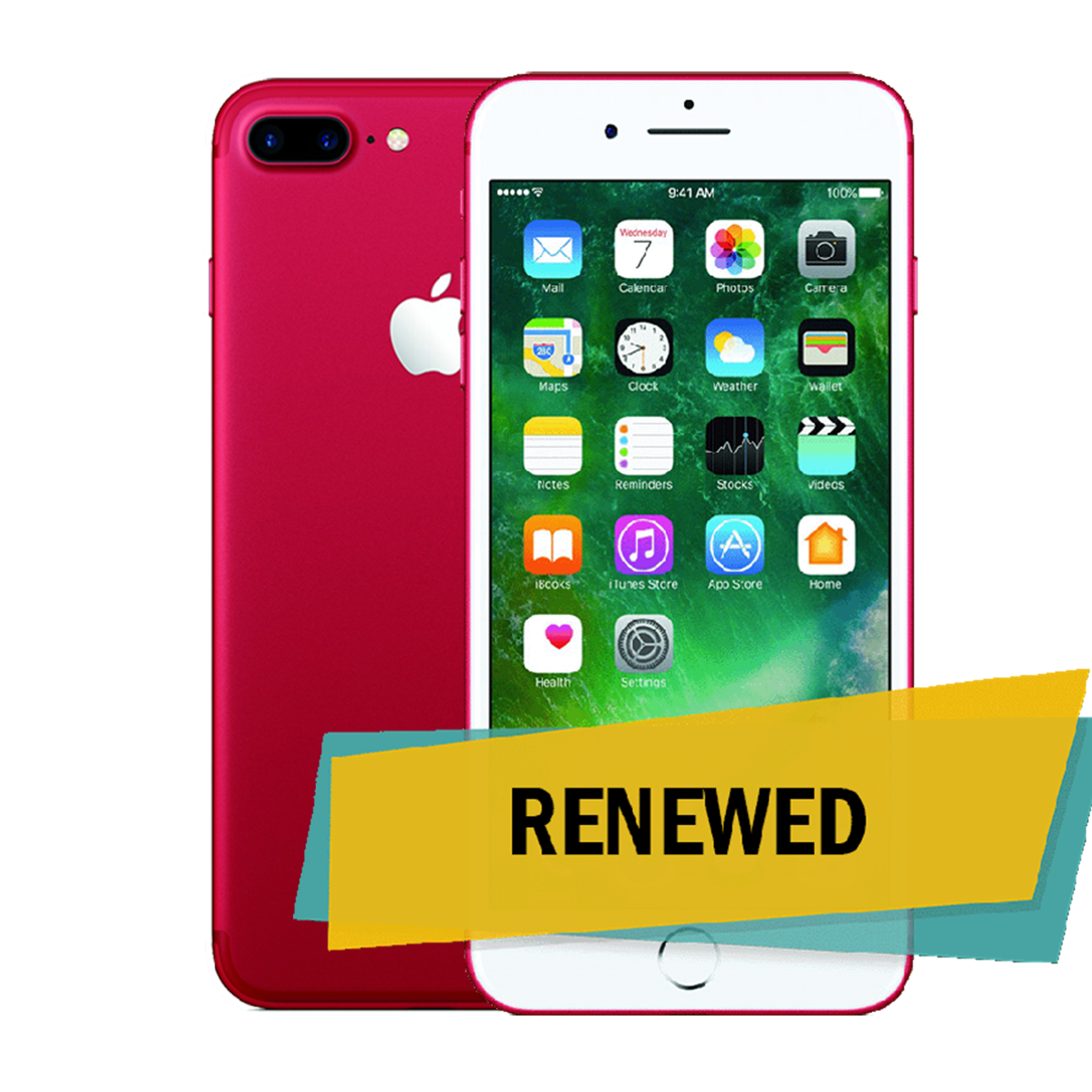 iPhone - iPhone 7 Plus Red 128 GB SIMフリー Apple iPhone 7 Plus Unlocked Phone 128 GB (Red) (Renewed